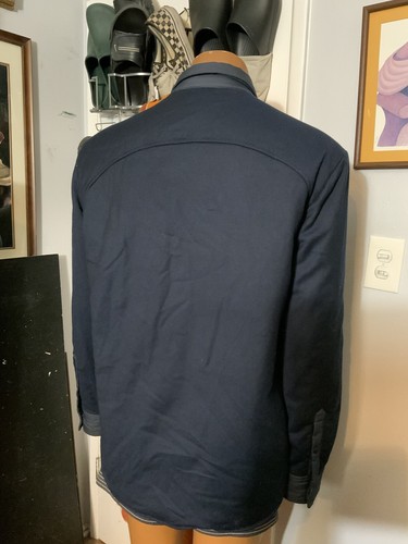 Alpha Tauri Orth V2 Navy Blue Quilted Puffer Snap Button F1 Wool Jacket Sz. XL - Picture 14 of 14