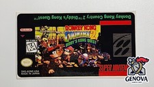 Donkey Kong Country 2 Diddy's Kong Snes Replacement Game Label Sticker Precut