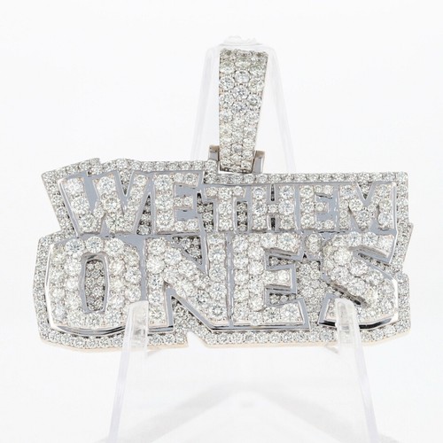 5.90ctw Diamond "We Them Ones" Pendant No Chain 14k White Gold 45.87 Grams