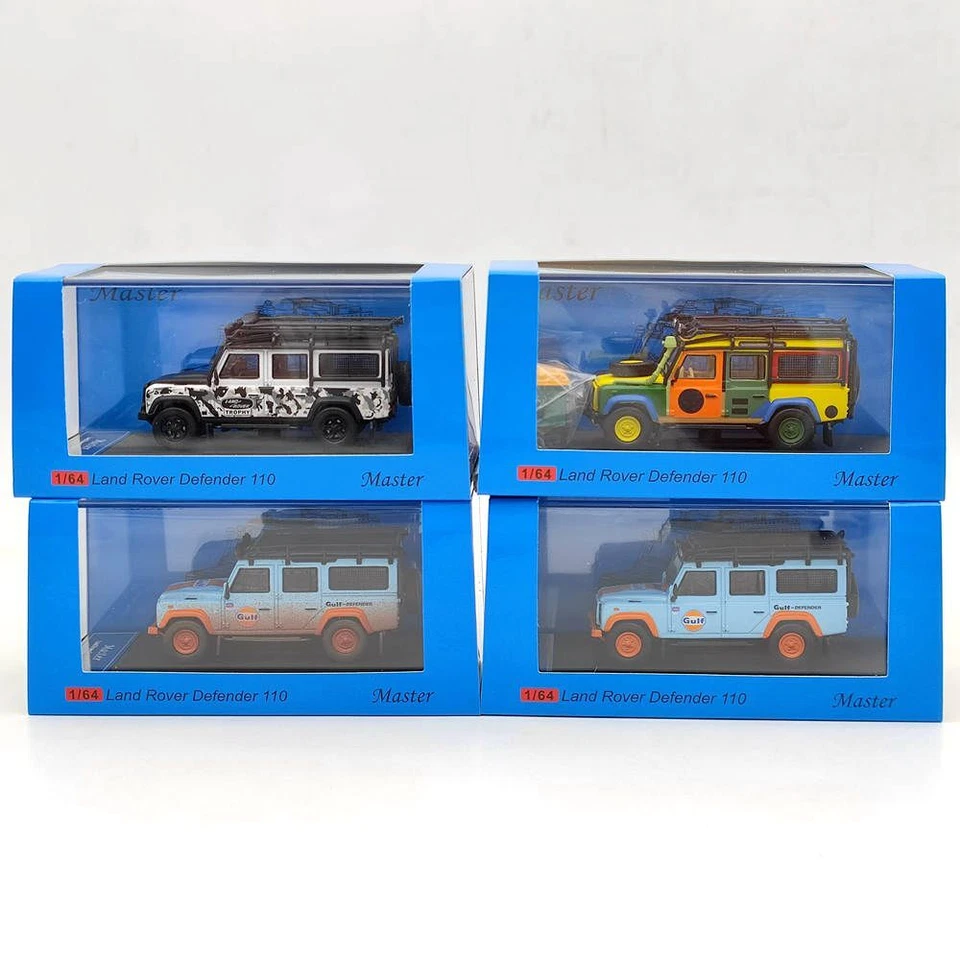 1/64 Lan~over Defender Camping Gulf Camouflage Diecast Toys Car Models Master