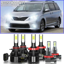 For Toyota Sienna 2011-2018 Combo Faros LED + Bombillas de luces antiniebla