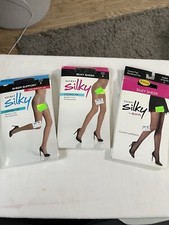 3 Secret Silky Sheer Support Pantyhose Control Top Size B Jet Black 1222-jj 