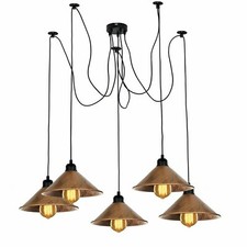 5 Head Ceiling Pendant Light in Brushed Copper for Any Room