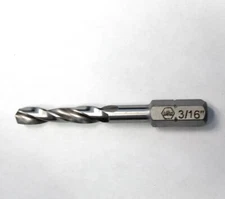 Wiha 78015B 3/16" Stubby High Speed Drill Bit 1/4" Hex Shank BULK