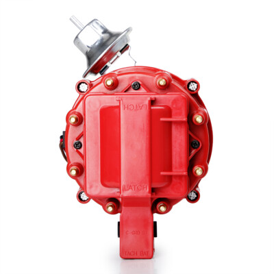 HEI High-Performance Distributor For Chevy/GM 350 & 454 Small/Big Block Engines - Red Cap, 9000 RPM