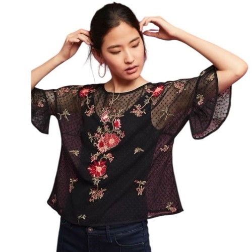 Top Anthropologie Maeve Cádiz Bordado Talla M - Imagen 12 de 16