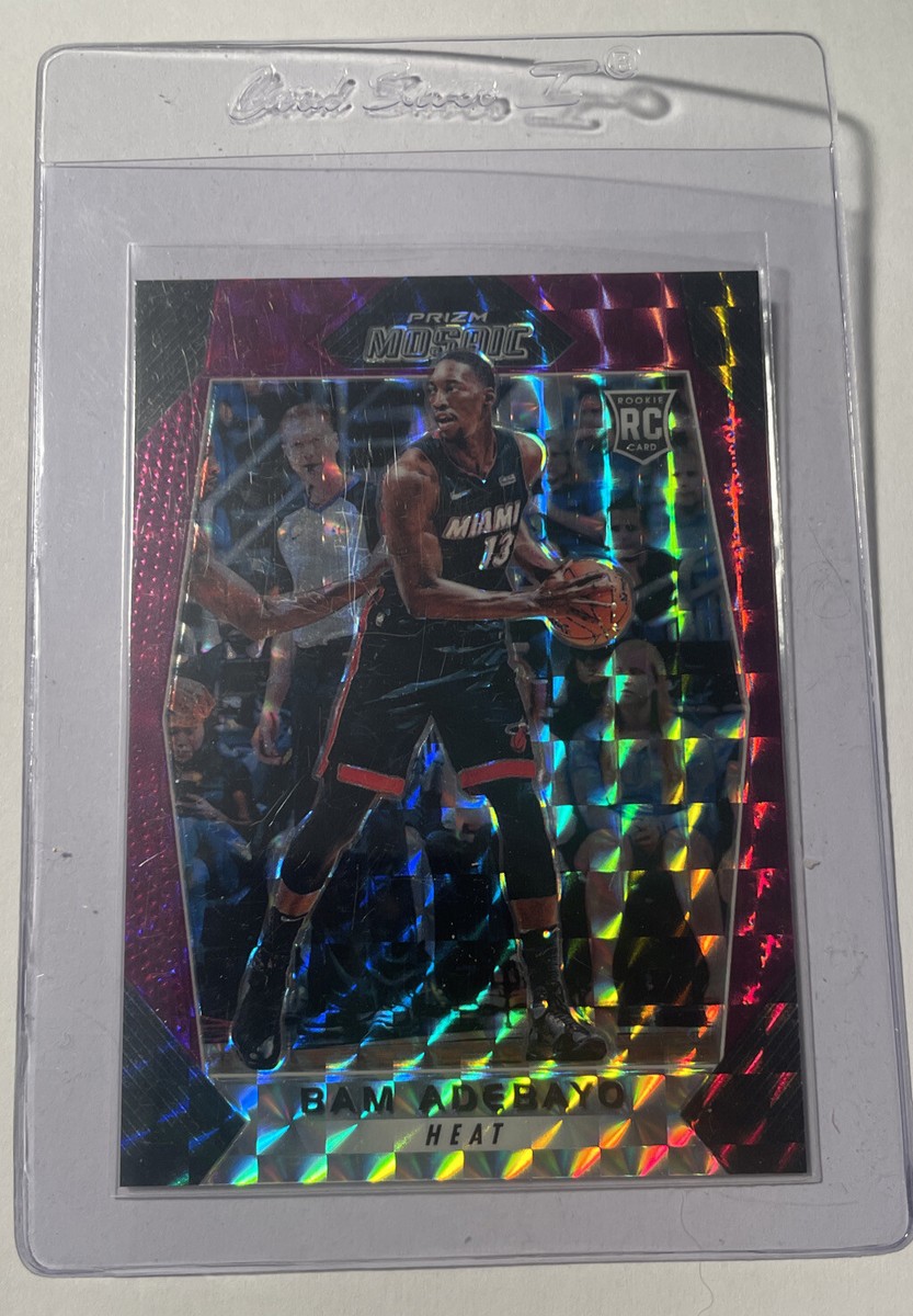 2017-18 Prizm Mosaic 98/99 Bam Adebayo Purple Rookie #86 RC Miami