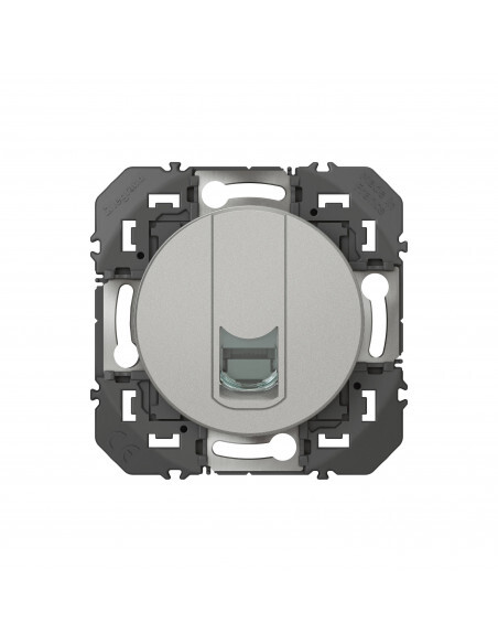 Prise Ethernet RJ45 cat 5e Legrand dooxie alu haut de gamme