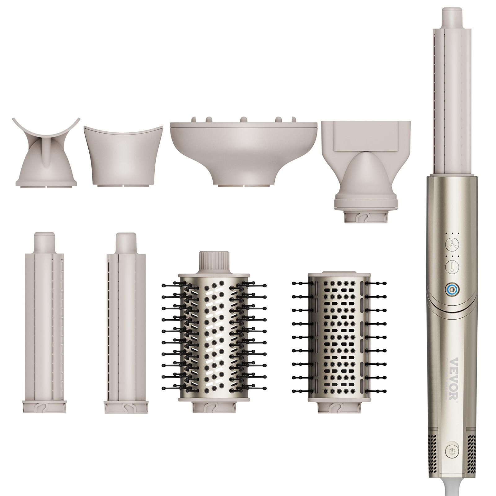Styler en céramique 34,5 mm VEVOR Multi-embouts au design noir et or