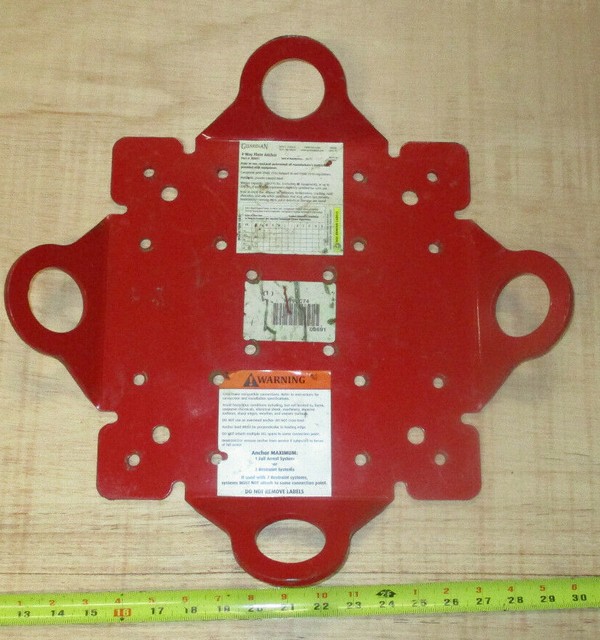 Guardian 4Way Anchor Plate, Red, Fall Protection P/N 00691 eBay