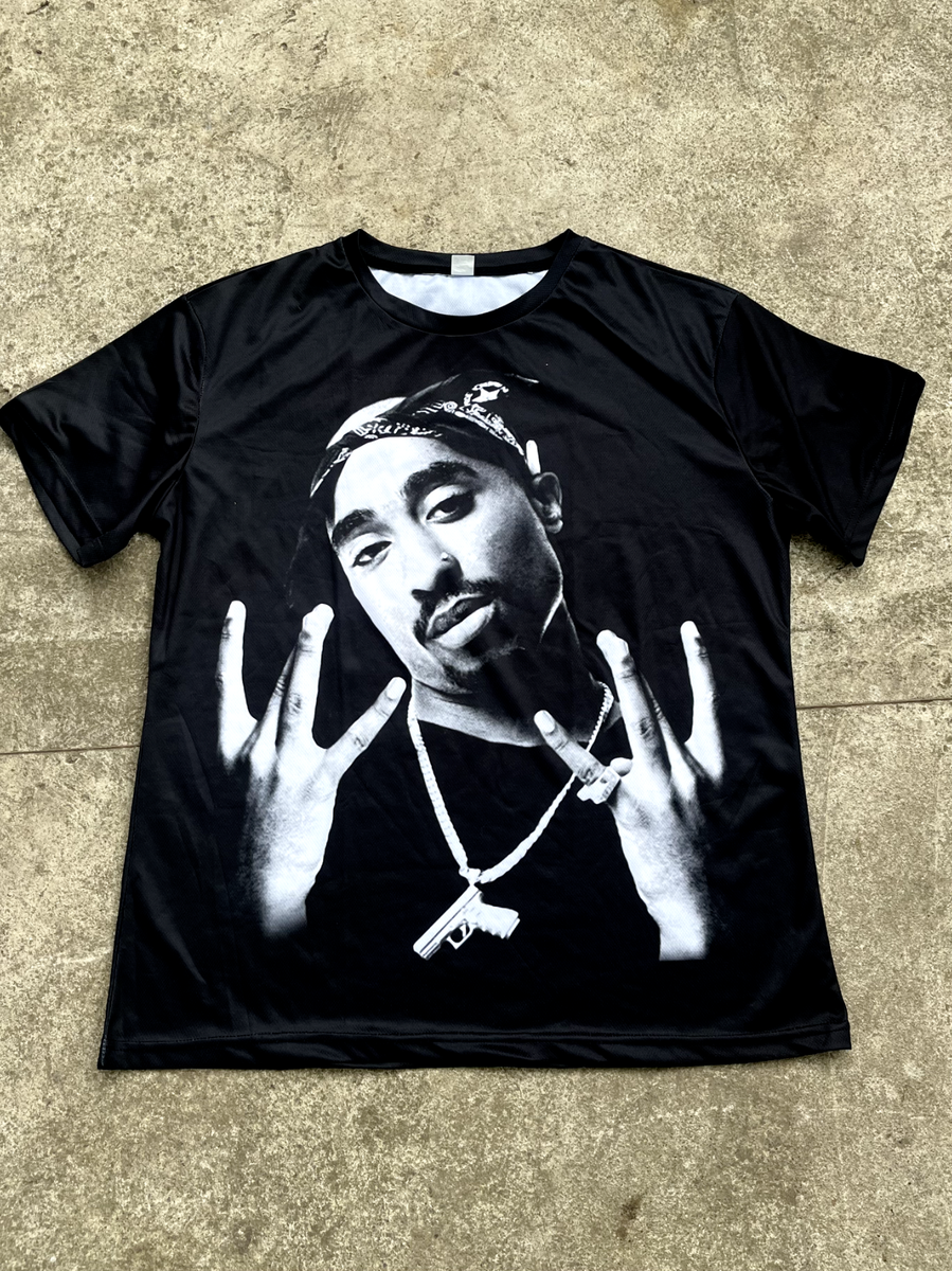 2Pac Tupac Shakur 3D Print T-shirt Polyester Size L Rap Tees | eBay