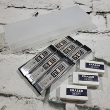 NicPro Lead Refills For Mechanical Pencils 6 Packs 0.7mm W Erasers Box Drafting