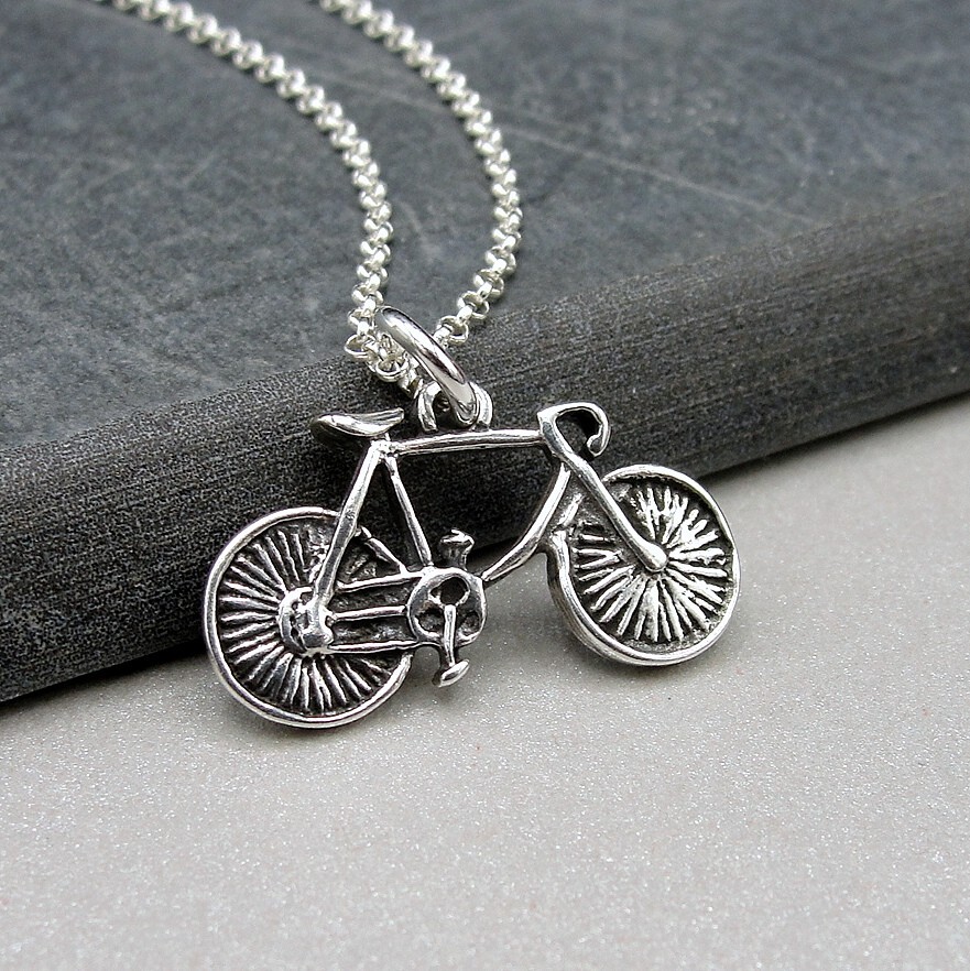 Necklace - Bike Charm Necklace - Cyclist Charm