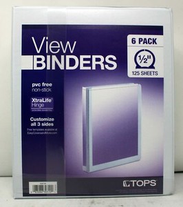 1 2 inch white binder