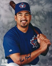 Signed  8x10 ORLANDO MERCED Toronto Blue Jays Autographed photo - COA 