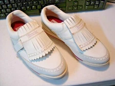 Ladies Etonic Soft Spike ST Golf Shoes/Sz.7M/White/Very Good Condition