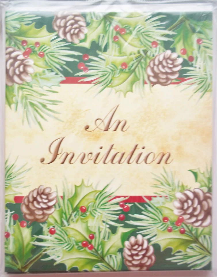 Paper Art AN INVITATION 8 Pack of Invites Great for Fall Winter Holiday Parties  - Image 2 of 3