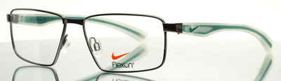 NIKE FLEXON 4256 036 Gunmetal Green Mens Rectangle Eyeglasses 54-15-140 B:33
