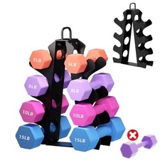 3-Tier | 4-Tier Dumbbell Rack for Dumbbells , A-Frame Weight Stand Only, Comp...