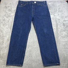 Vintage Levis 505 Orange Tab Jeans Mens Fits 40x30  Black Bat Wing Denim 90s