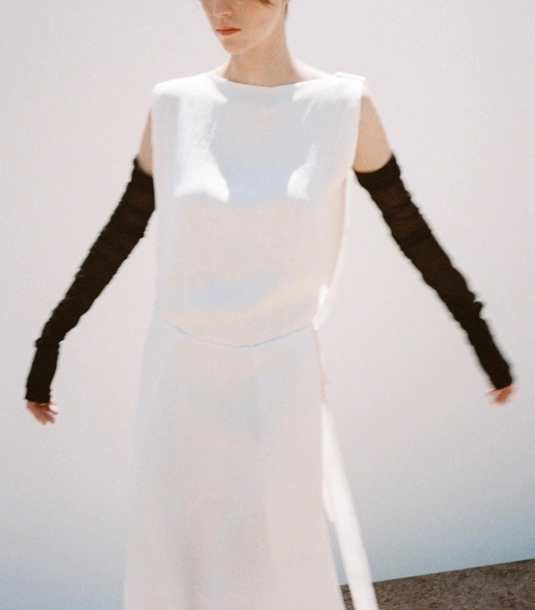 off white dresses for weddings Off-White A-line Midi Wedding Dress – M.R DESIGN