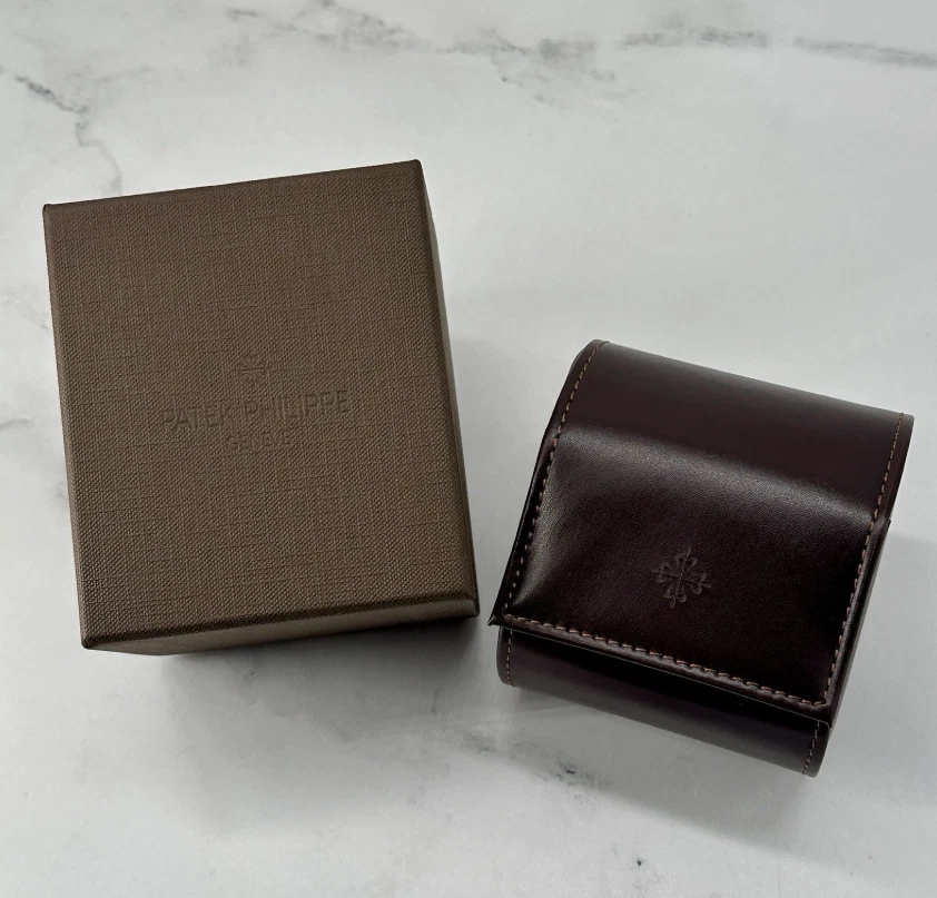 豪华百达翡丽手表表壳 - 棕色皮革旅行袋 - 全新盒装 — 第 2/4 张图片