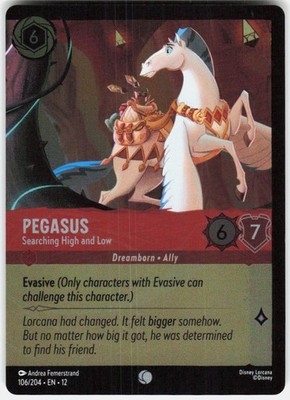 Pegasus Searching High and Low Foil Foil 106/204 Wilds Unknown Disney Lorcana