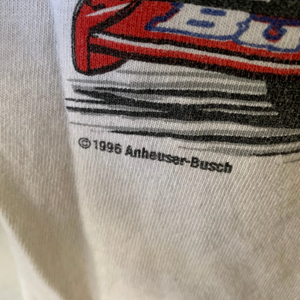 1996 Kenny Bernstein Budweiser “King of Speed” Front & Back Graphic T-Shirt XL - Image 4 of 4