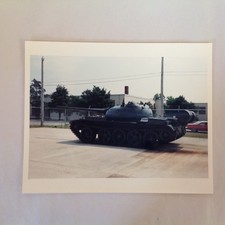 Vintage 1980's Color 8 x 10 Photograph Russian T-Series Tank T-54 T-55 Base Walk
