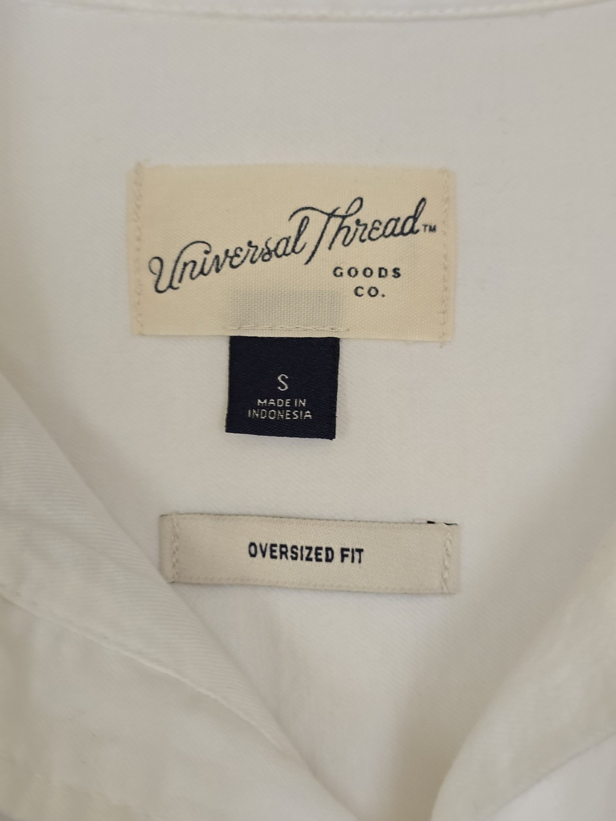 Universal Thread White Cotton Button Up Shirt Ove… - image 8