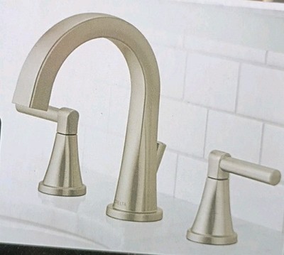 Delta Becker Spotshield Brushed Nickel 2-handle Mid-arc Handle Bathroom Fuacet