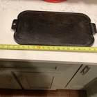 WAGNER 1891 CAST IRON GRIDDLE  17” DOUBLE GRIDDLE VERY NICE