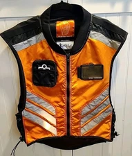 Icon Motorsports Vest Reflective Safety Mil Spec Orange Motorcycle 17x24