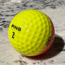 PING Vintage Golf Ball Yellow Orange Ping Eye Karsten Vintage Collectors Ball