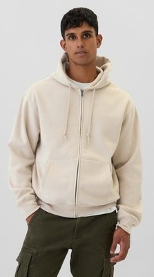NWT GAP VintageSoft Oversized Zip Hoodie Size Large Ivory