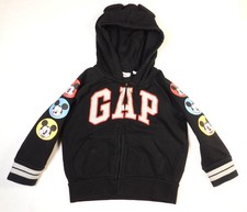 Baby Gap x Disney Mickey Mouse Sudadera con Capucha Niño Pequeño 3T Negro Cremallera Sudadera con Orejas