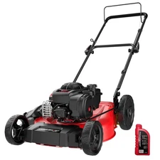 Push Lawn Mower, 21" Mower with B&S 125cc Engine, 2-in-1 Mulching and Side Di...