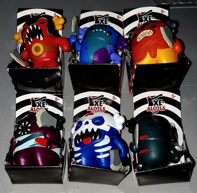 Full Set of 6 BRAND NEW AXE-ALOTLS Series 1 Axealotls 2'' Figures Holding Axes