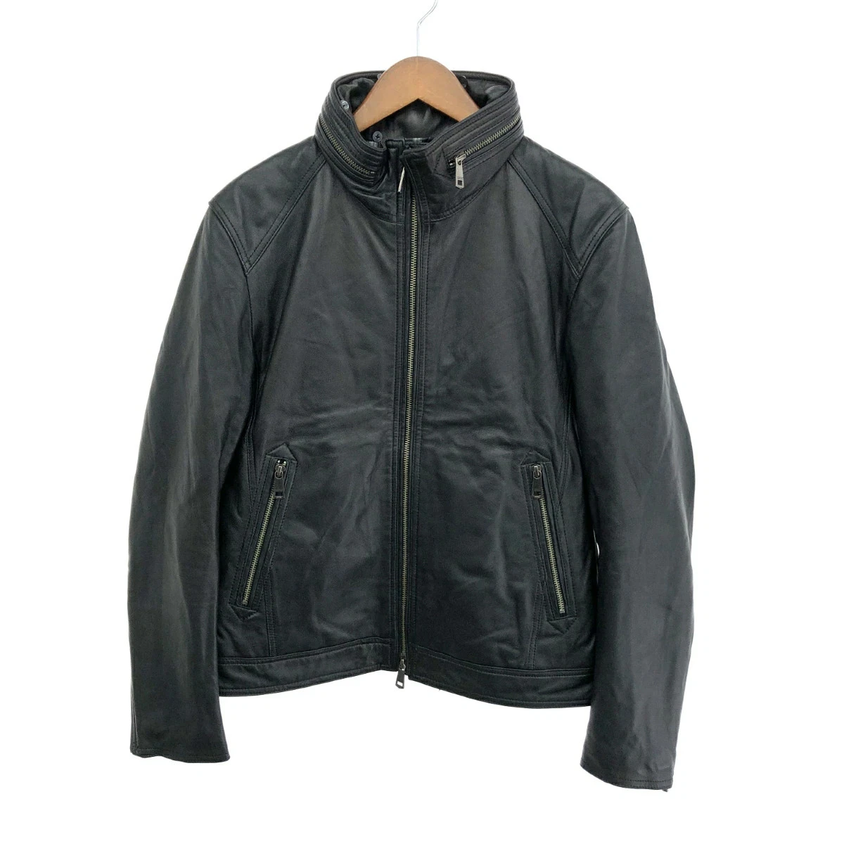 Burberry Leather Outer Shell Black Coats, Jackets & Vests for Men