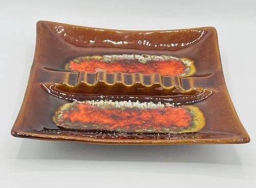 MCM Haeger USA Large Pottery Ceramic Ashtray 10 X 10