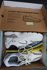 Apex Shoes Lace Walker Walking X801 Mens Sz 11.5 X-Wide White Orthopedic Insoles