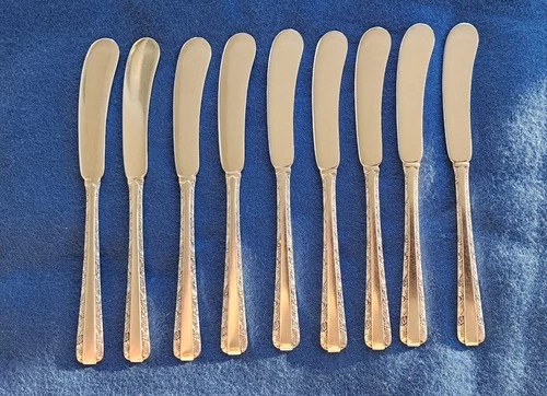 238 grams Sterling Silver 9 Butter Spreaders Candlelight by Towle 5 7/8"