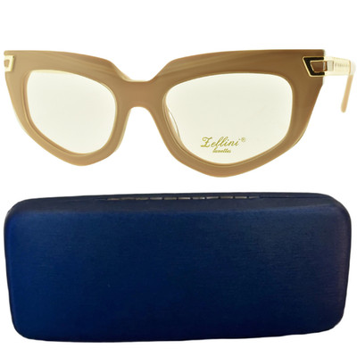 NEW!! ZELLINI LUNETTES 2480 C05 Beige Cat Eye Full Rim Optical Frame Eyeglasses