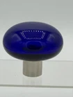 Blenko Glass Lamp Button Finial - Cobalt