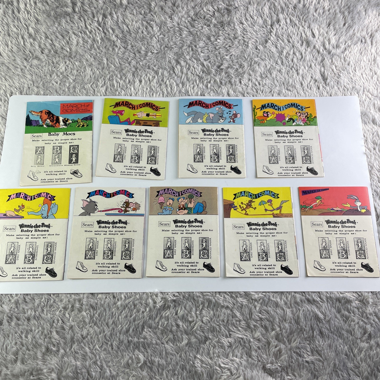 March of Comics Lot of 9 Books 1974-1980 Lassie Pink Panther Mighty Mouse Sears