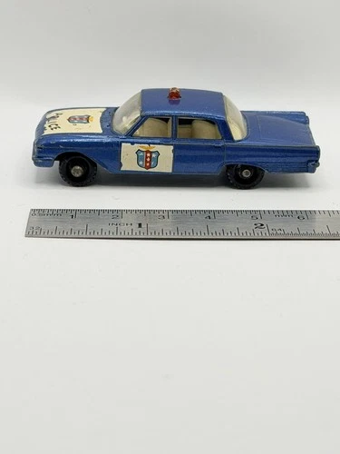 Vintage 1963 Matchbox Lesney No. 55 Ford Fairlane Police Car
