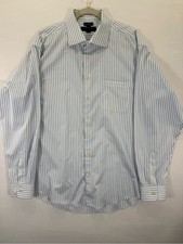 Pronto Uomo Blue and White Striped Dress Shirt