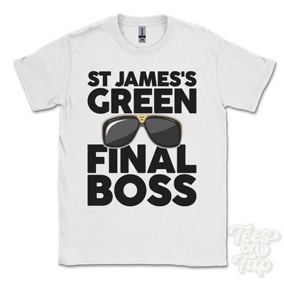 ST JAMES'S GREEN FINAL BOSS T-SHIRT lustiges Weihnachtsgeschenk Swaffham Norfolk England