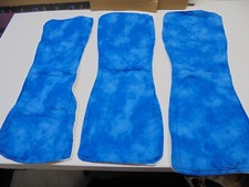 Handmade Blue Burp Cloths Pads Set of 3