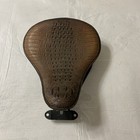 Harley Davidson Solo Seat Leather Custom Chopper Bobber Spring Alligator